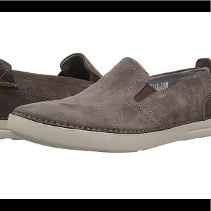 CLARKS GOSLER EASY SLIP-ON SNEAKER Taupe Suede